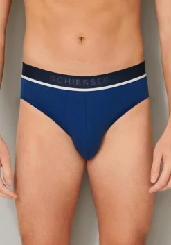 SCHIESSER 95/5 rioslips (3-pack), zwart, blauw en donkerblauw