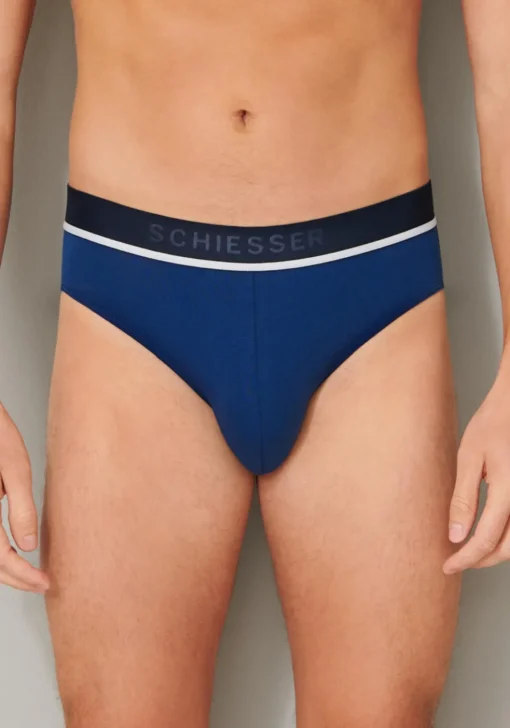 SCHIESSER 95/5 rioslips (3-pack), zwart, blauw en donkerblauw
