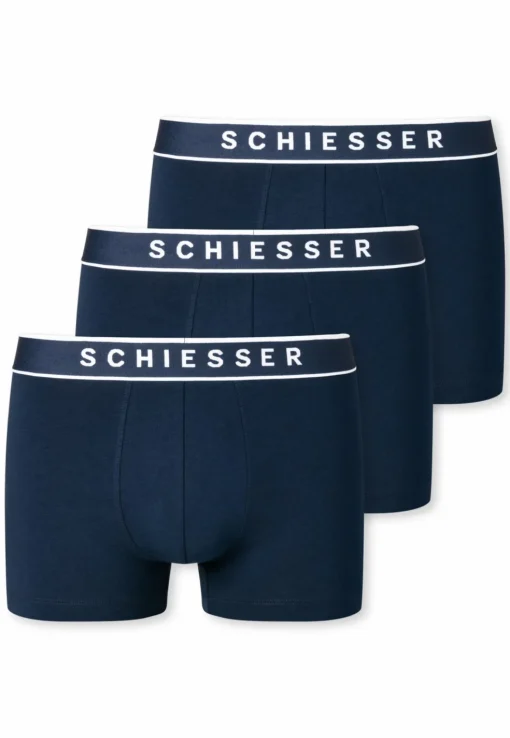 SCHIESSER 95/5 shorts (3-pack), donkerblauw