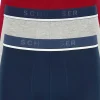 SCHIESSER 95/5 shorts (3-pack), grijs, blauw en rood