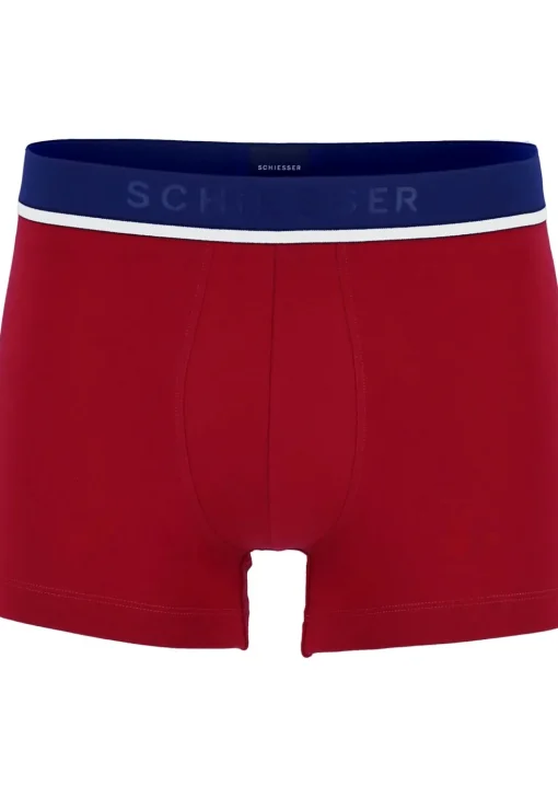 SCHIESSER 95/5 shorts (3-pack), grijs, blauw en rood