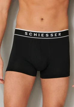 SCHIESSER 95/5 shorts (3-pack), zwart
