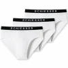 SCHIESSER 95/5 slip (3-pack), heren rioslip biologisch katoen geweven elastische tailleband wit