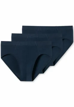SCHIESSER 95/5 slip (3-pack), heren supermini biologisch katoen donkerblauw