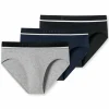 SCHIESSER 95/5 slip (3-pack), heren rioslip biologisch katoen geweven elastische tailleband meerkleurig