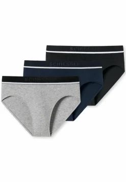 SCHIESSER 95/5 slip (3-pack), heren rioslip biologisch katoen geweven elastische tailleband meerkleurig