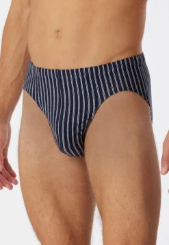 SCHIESSER 95/5 slip (1-pack), heren supermini biologisch katoen gestreept meerkleurig