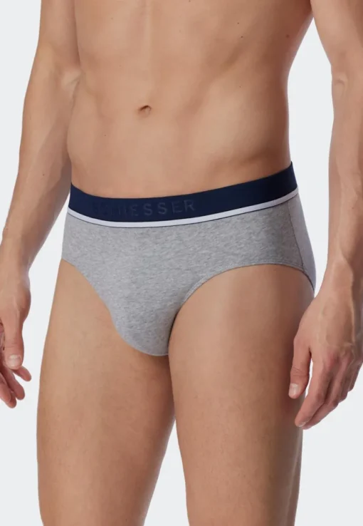 SCHIESSER 95/5 slip (3-pack), heren rioslip biologisch katoen geweven elastische tailleband meerkleurig