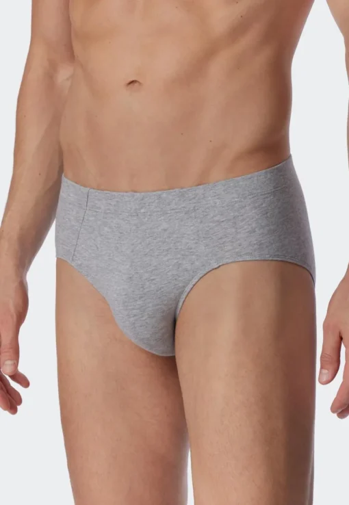 SCHIESSER 95/5 slip (3-pack), heren supermini biologisch katoen grijs, blauw, zwart