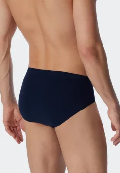 SCHIESSER 95/5 slip (3-pack), heren supermini biologisch katoen donkerblauw