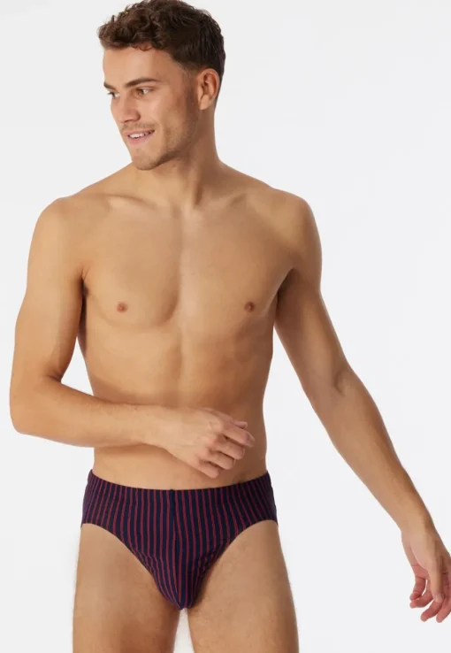 SCHIESSER 95/5 slip (1-pack), heren supermini biologisch katoen gestreept meerkleurig
