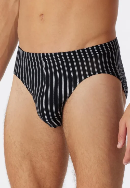 SCHIESSER 95/5 slip (1-pack), heren supermini biologisch katoen gestreept meerkleurig