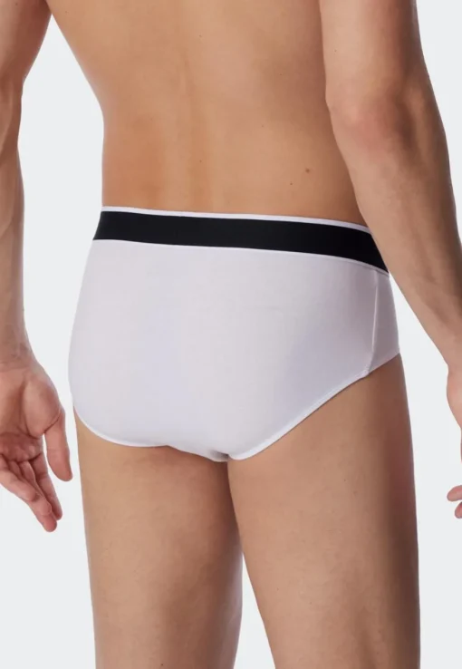 SCHIESSER 95/5 slip (3-pack), heren rioslip biologisch katoen geweven elastische tailleband wit
