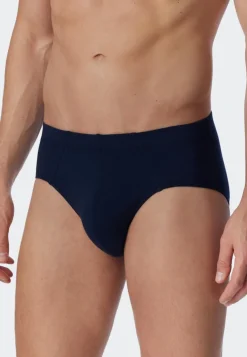 SCHIESSER 95/5 slip (3-pack), heren supermini biologisch katoen donkerblauw