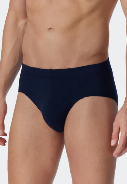 SCHIESSER 95/5 slip (3-pack), heren supermini biologisch katoen donkerblauw