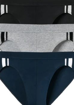 SCHIESSER 95/5 Stretch rio slips (3-pack), zwart, blauw en grijs