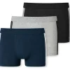 SCHIESSER 95/5 Stretch shorts (3-pack), zwart, blauw en grijs