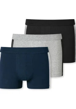 SCHIESSER 95/5 Stretch shorts (3-pack), zwart, blauw en grijs