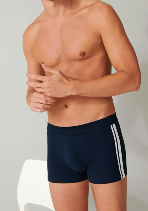 SCHIESSER 95/5 Stretch shorts (3-pack), donkerblauw