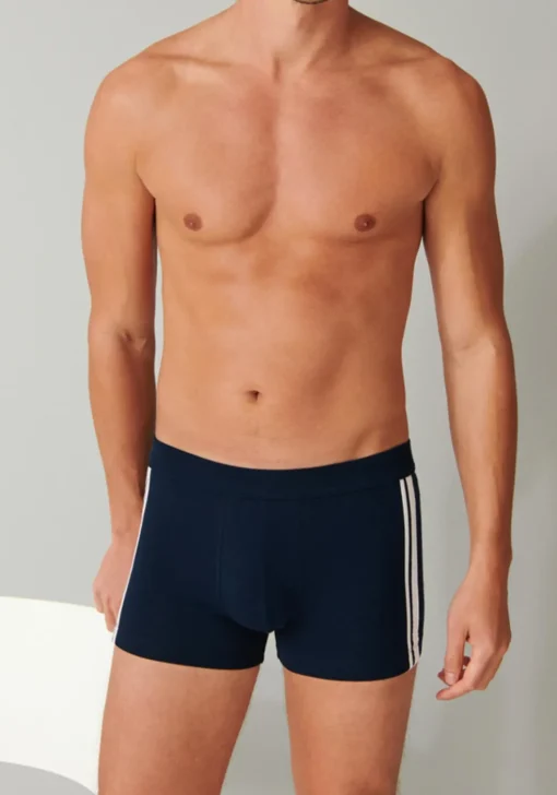 SCHIESSER 95/5 Stretch shorts (3-pack), zwart, blauw en grijs
