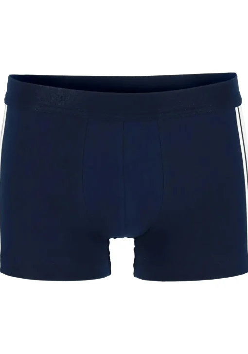 SCHIESSER 95/5 Stretch shorts (3-pack), donkerblauw