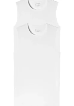 SCHIESSER 95/5 tanktops (2-pack), O-hals, wit