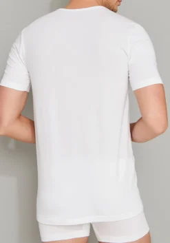 SCHIESSER 95/5 T-shirts (2-pack), O-hals, wit