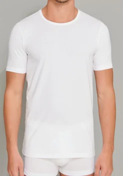 SCHIESSER 95/5 T-shirts (2-pack), O-hals, wit