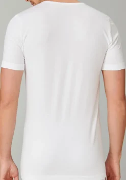 SCHIESSER 95/5 T-shirts (2-pack), V-hals, wit
