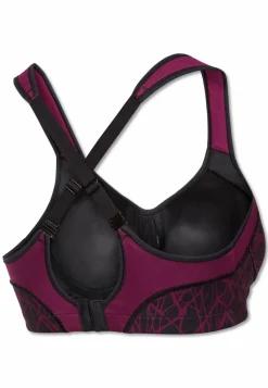 SCHIESSER Active bh (1-pack), dames sportbeha voorgevormde cups zonder beugel high support berry gedessineerd