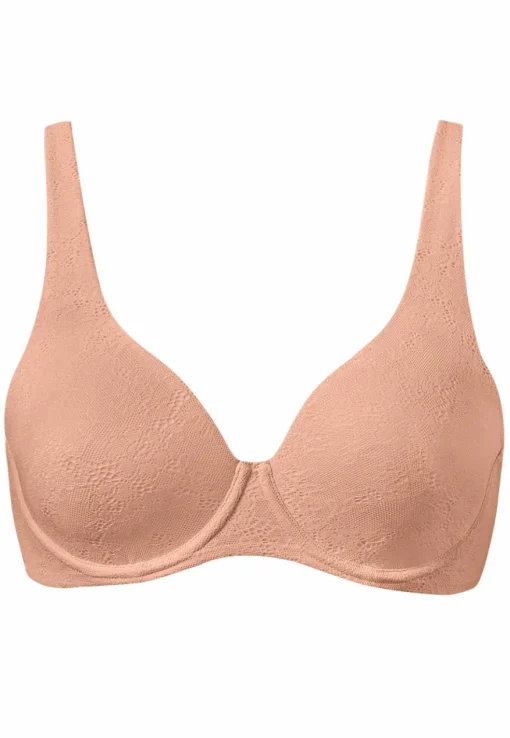 SCHIESSER Air bh (1-pack), dames beugelbeha voorgevormde cups spacer voering perzik