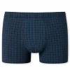 SCHIESSER Cotton Casuals boxer (1-pack), heren shorts donkerblauw geruit