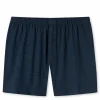 SCHIESSER Cotton Casuals boxer (1-pack), heren boxershort jersey donkerblauw met patroon