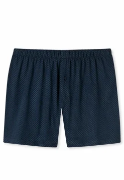 SCHIESSER Cotton Casuals boxer (1-pack), heren boxershort jersey donkerblauw met patroon