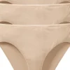 SCHIESSER Cotton Essentials dames slips (3-pack), huidskleur