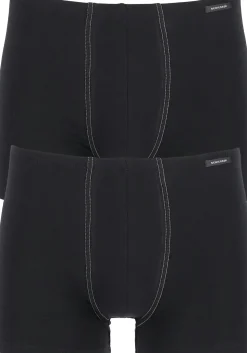SCHIESSER Cotton Essentials shorts (2-pack), zwart