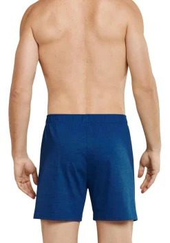 SCHIESSER Cotton Essentials boxershorts wijd (2-pack), tricot, zwart en blauw fijn gestreept