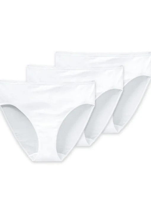 SCHIESSER Cotton Essentials dames slips (3-pack), wit
