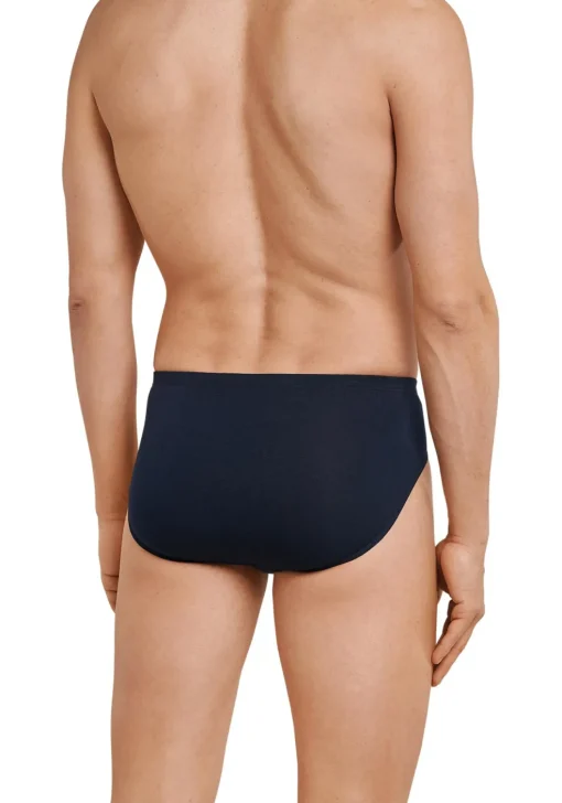 SCHIESSER Cotton Essentials supermini slips (3-pack), donkerblauw