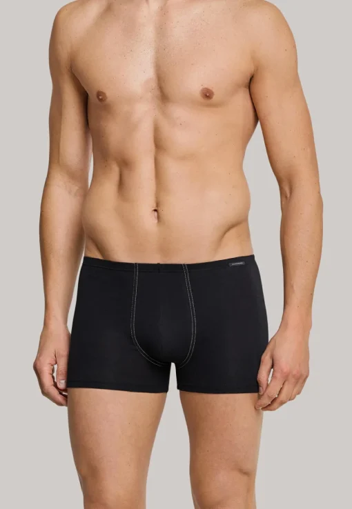 SCHIESSER Cotton Essentials shorts (2-pack), zwart