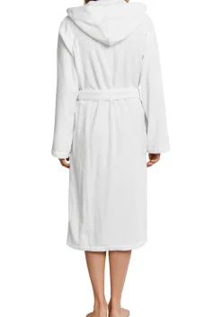 SCHIESSER dames badjas, dik badstof, capuchon, wit