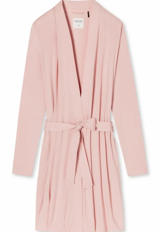 SCHIESSER Essentials badjas, dames kamerjas modal roze