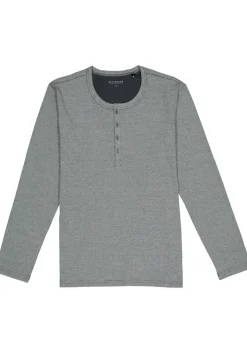 SCHIESSER heren pyjama, O-hals met knoopjes, grijs