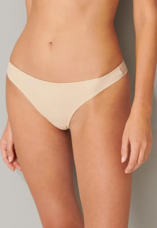 SCHIESSER Invisible Lace (1-pack), dames string microvezels kant sandkleur