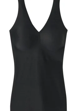 SCHIESSER Invisible Soft dames singlet, met uitneembare cups, zwart