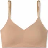 SCHIESSER Invisible Soft bralette (1-pack), dames bustier microvezel verwijderbare pads esdoorn