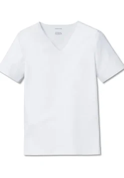 SCHIESSER Laser Cut T-shirt (1-pack), naadloos met diepe V-hals, wit