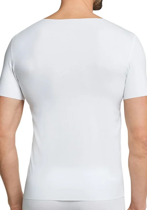 SCHIESSER Laser Cut T-shirt (1-pack), naadloos met diepe V-hals, wit