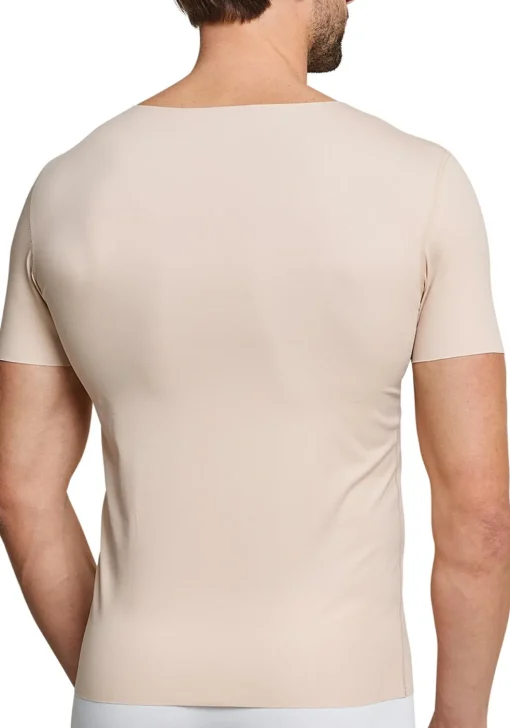 SCHIESSER Laser Cut T-shirt (1-pack), naadloos met diepe V-hals, beige