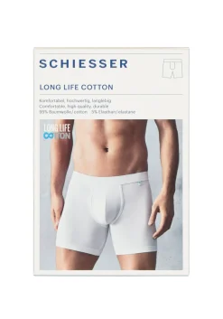 SCHIESSER Long Life Cotton shorts (1-pack), lang met gulp, zwart